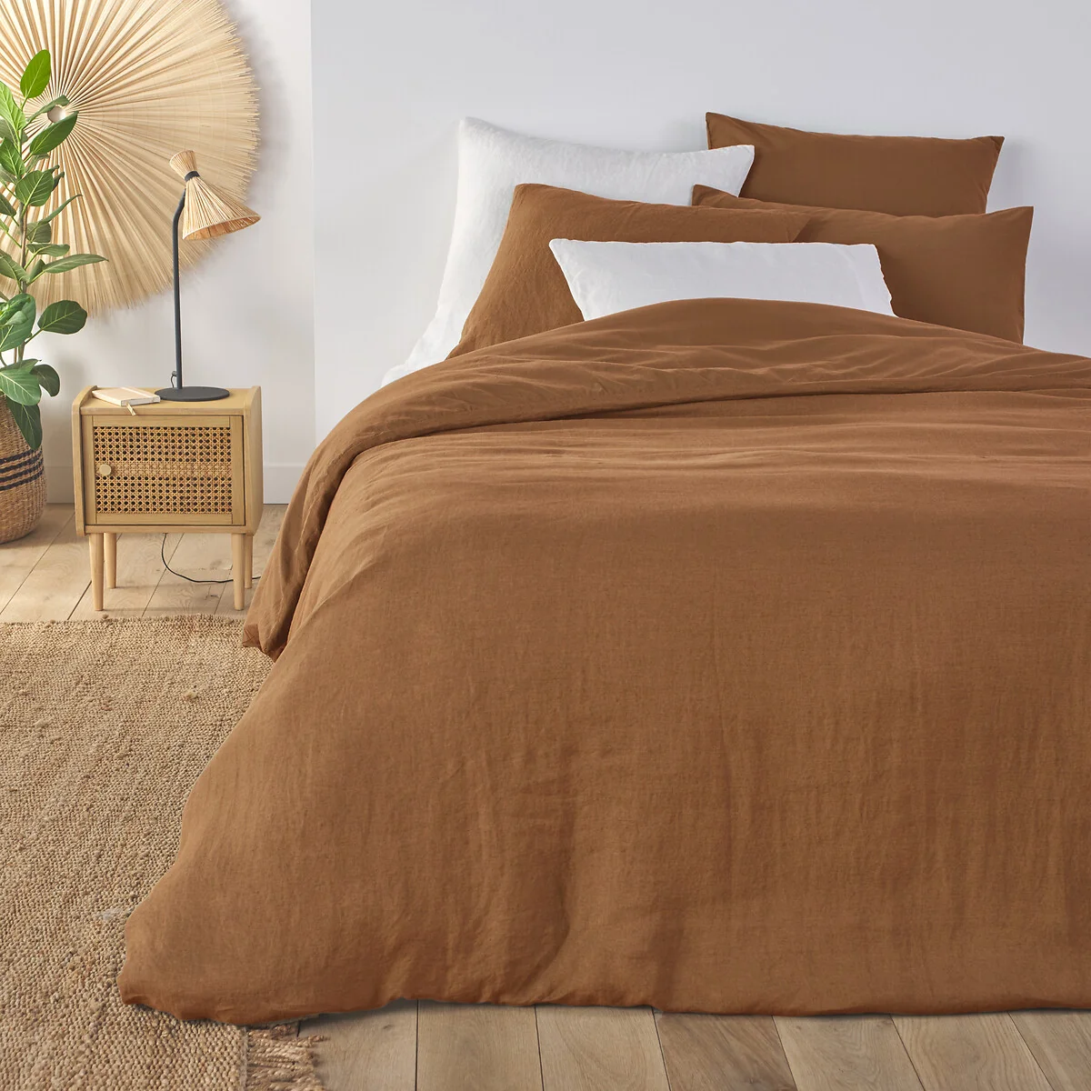Annaba Two-Sided Washed Linen and Cotton Duvet Dover – image 1