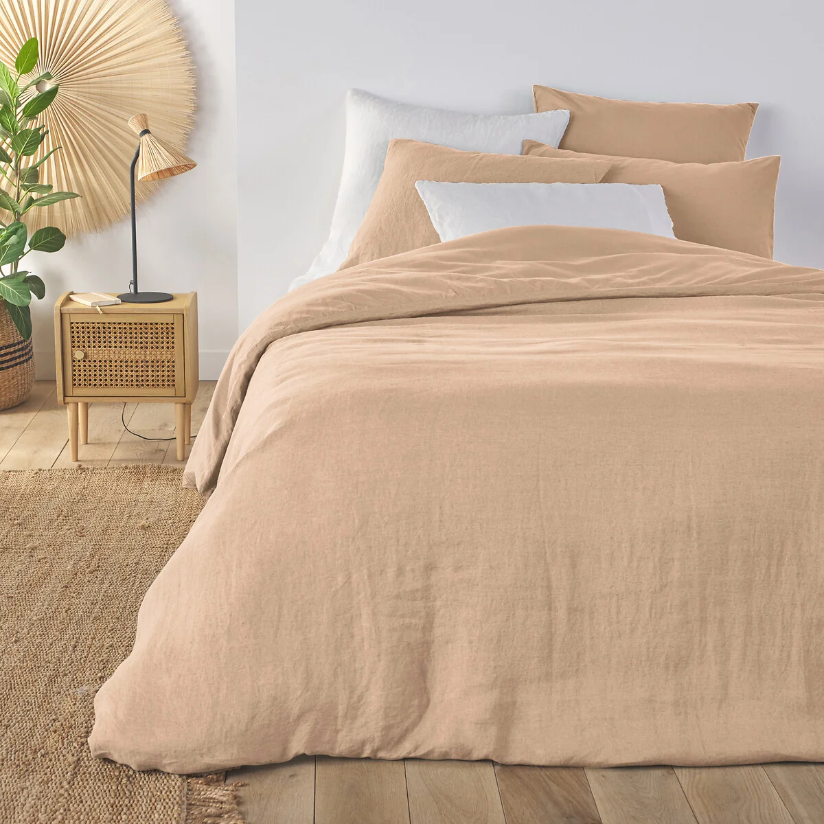 Annaba Two-Sided Washed Linen and Cotton Duvet Dover – image 1