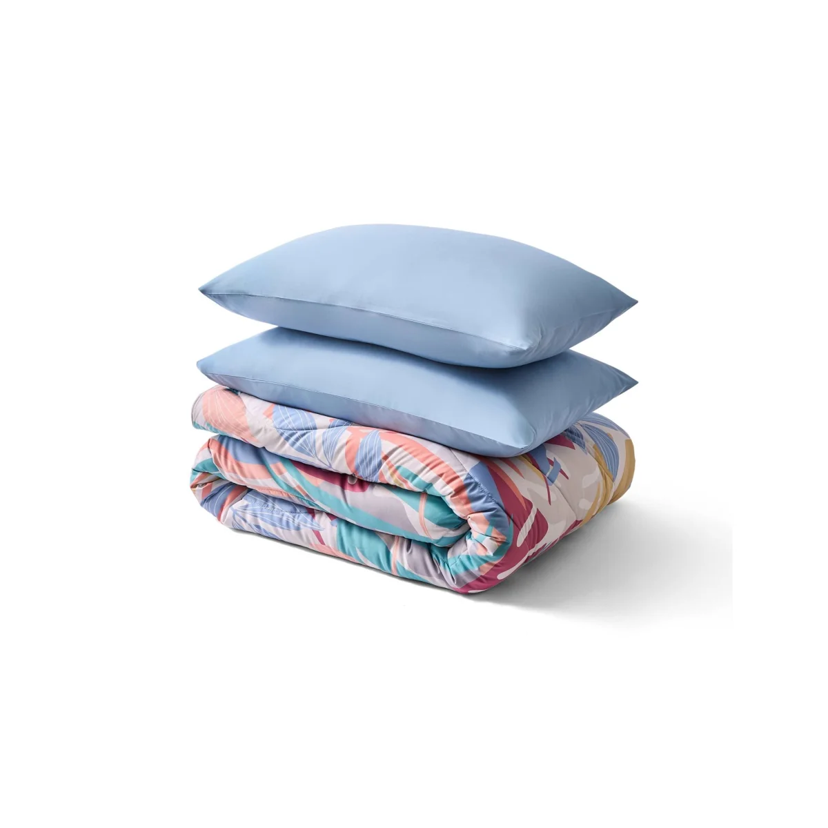 Night Lark Palm Print 10.5 Tog Coverless Duvet & Pillowcase Multi – image 4