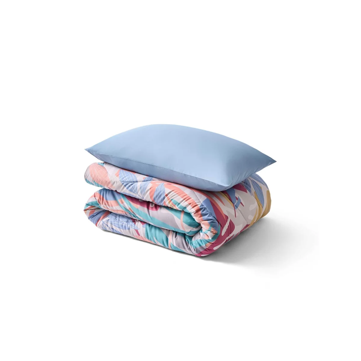Night Lark Palm Print 10.5 Tog Coverless Duvet & Pillowcase Multi – image 5