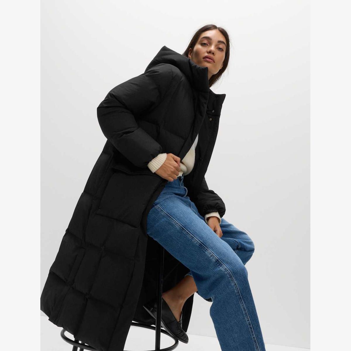 M&S Thermowarmth™ Quilted Duvet Coat Black – image 1