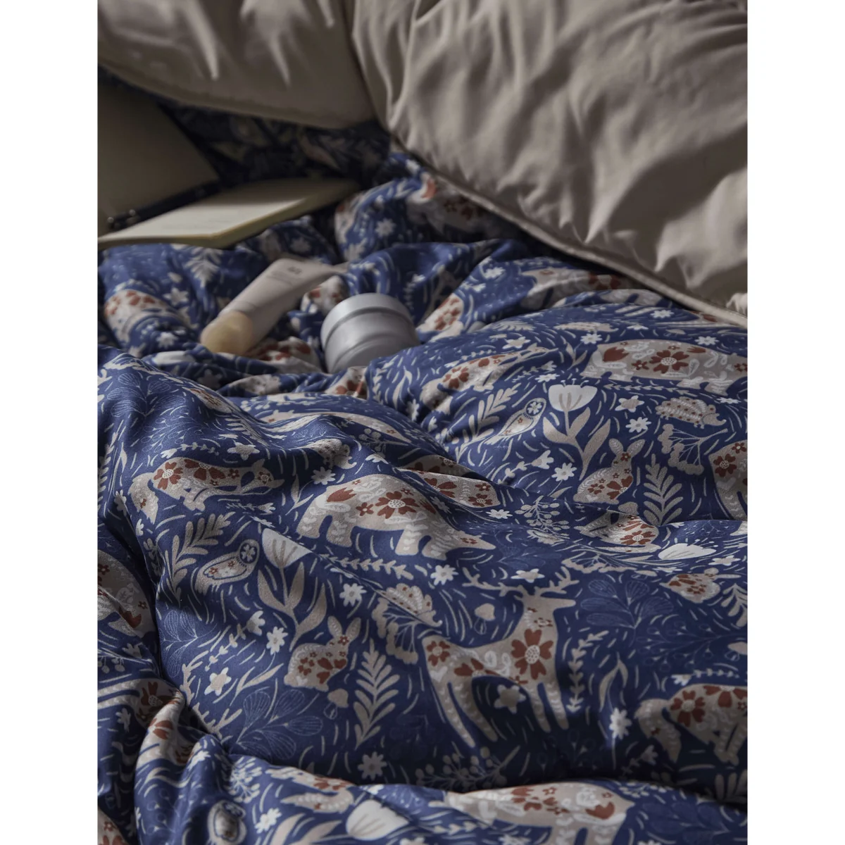 Nightlark Woodland 10.5 Tog Coverless Duvet & Pillowcase Set Indigo – image 3