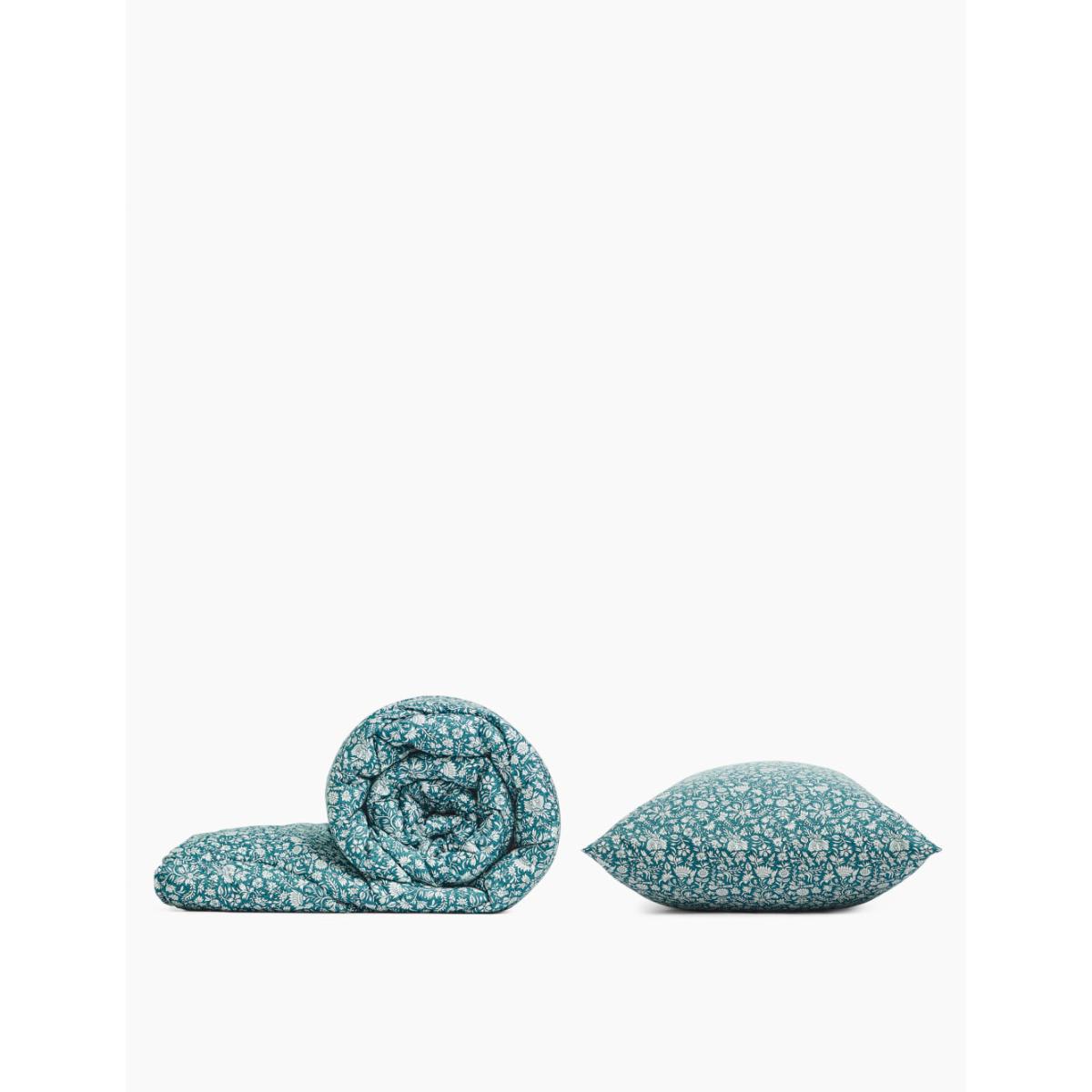 M&S Collection Edith 10.5 Tog Coverless Duvet & Pillowcase - SGL - Blue Mix, Blue Mix – image 3