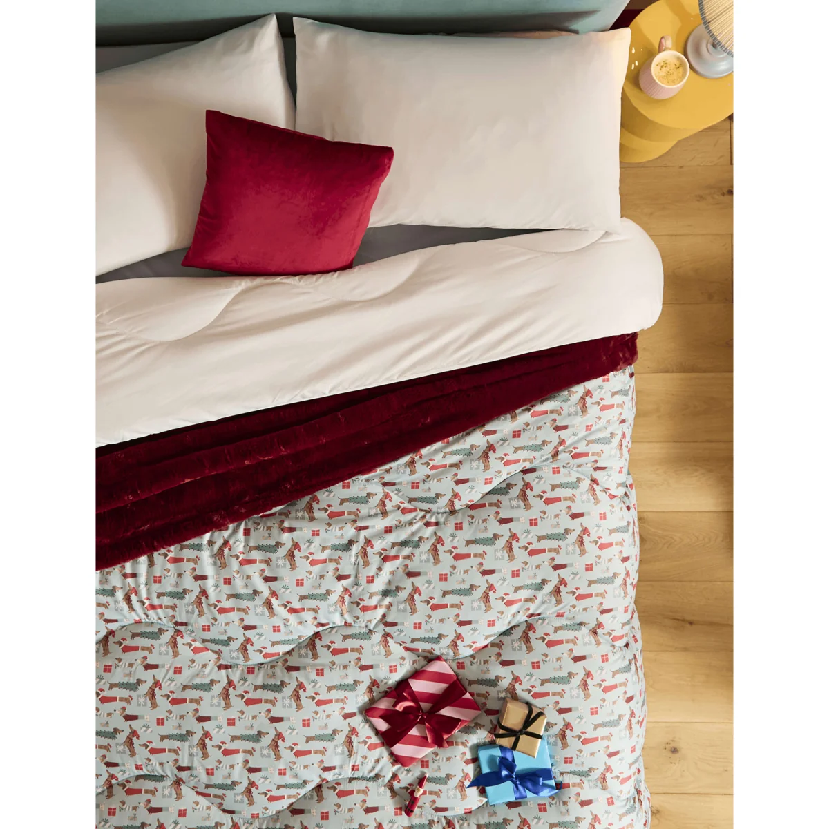 Nightlark Dogs 10.5 Tog Coverless Duvet & Pillowcase Set Grey – image 2