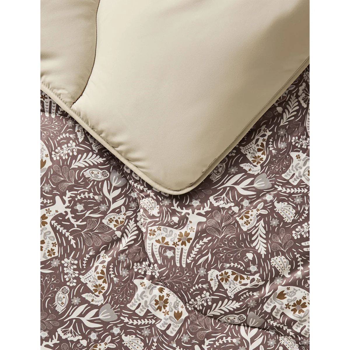 Nightlark Woodland 10.5 Tog Coverless Duvet & Pillowcase Set Brown – image 3