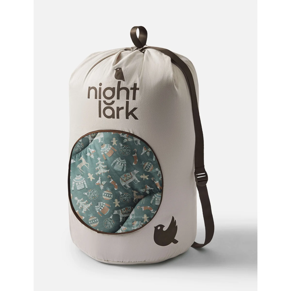 Nightlark Christmas 10.5 Tog Coverless Duvet & Pillowcase Set Dark Green – image 5
