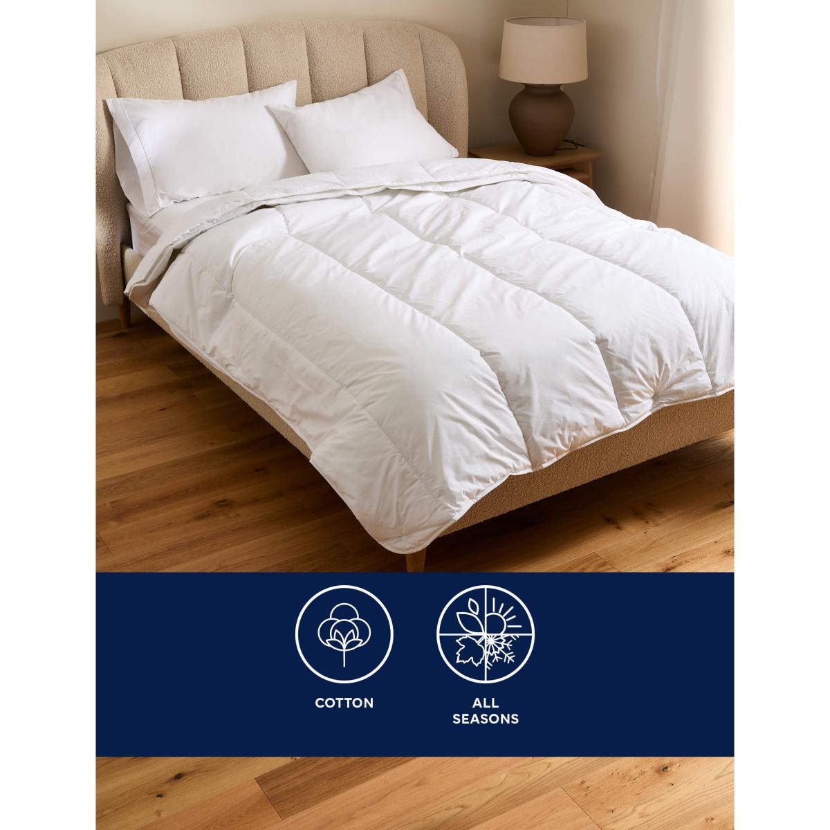 M&S Ultimate Comfort 13.5 Tog All Seasons Duvet - DBL - White, White – image 2