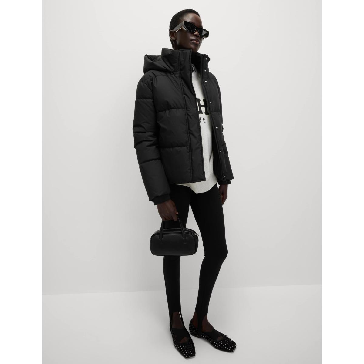 M&S Collection Women's Rubber Thermowarmth™ Padded Duvet Jacket - 12 - Black, Dark Claret,Black – image 3