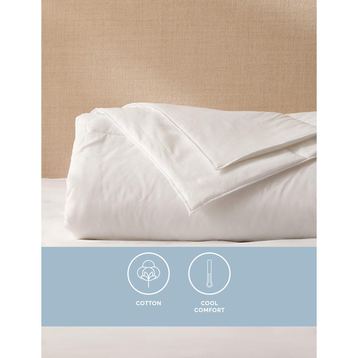 M&S Collection Comfortably Cool 3 Tog Duvet - SGL - White, White – image 2