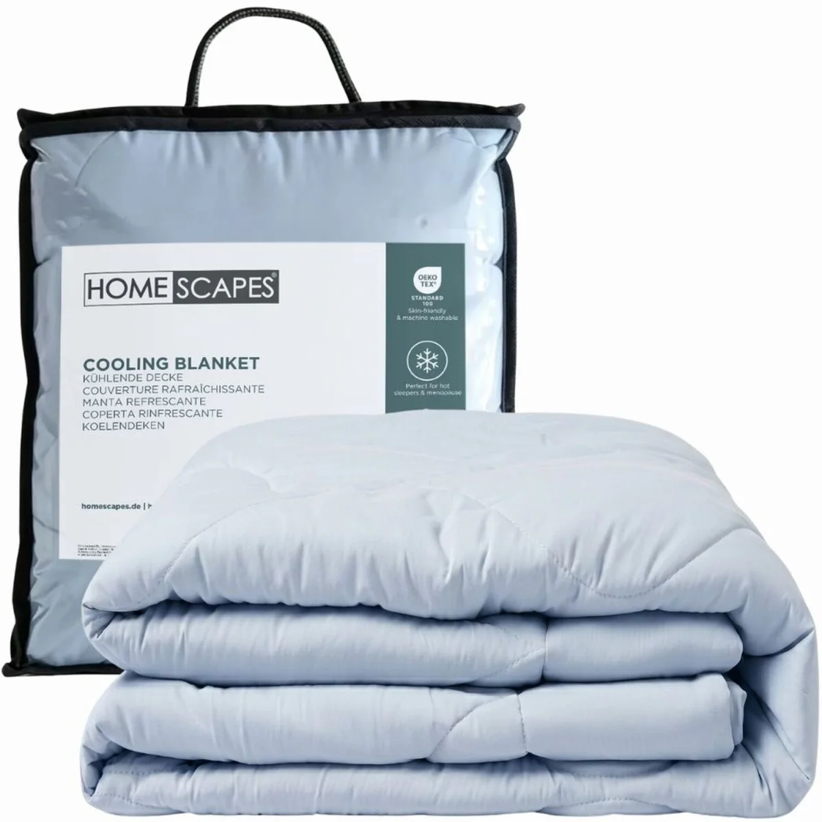 Cooling Blanket, Summer Coverless Duvet - Light Blue / Double – image 4