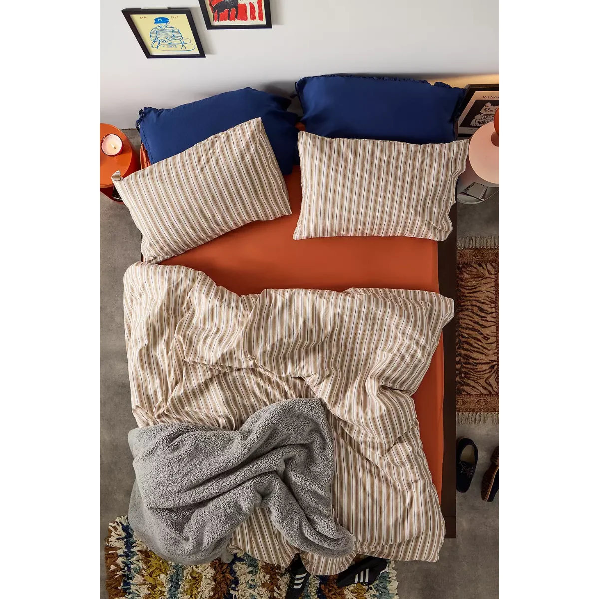 Pink Shirt Stripe Duvet Set - Pink Single at Urban Outfitters – image 4