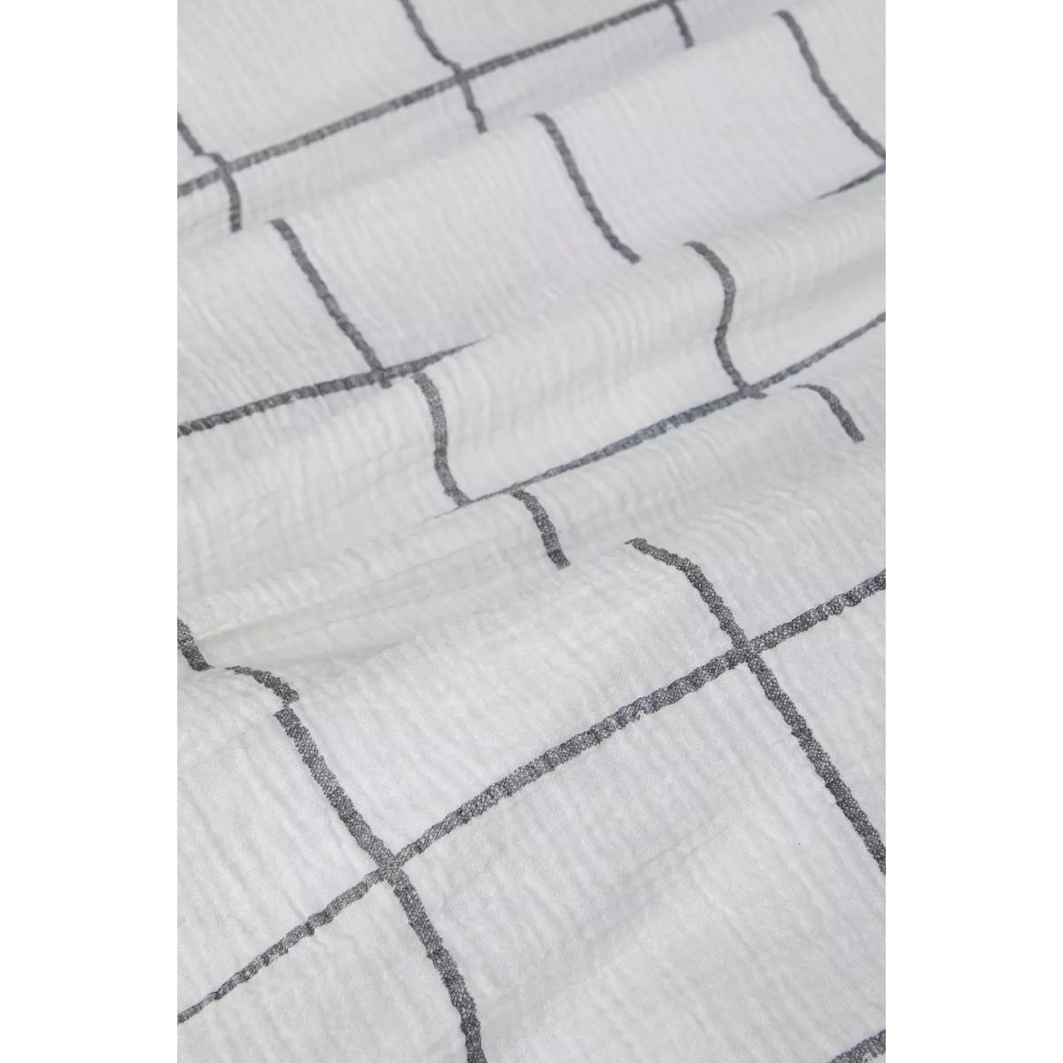 Distressed Check Cosy Crinkle Duvet Set - Black/White Double at Urban Outfitters – image 3