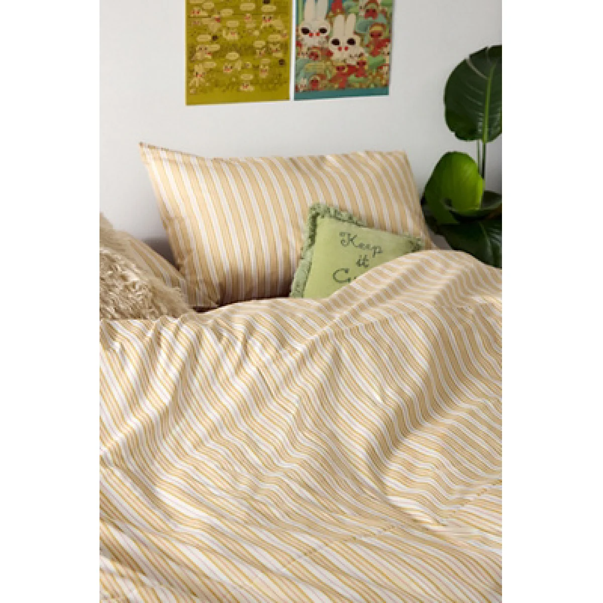 Pink Shirt Stripe Duvet Set - Pink Double at Urban Outfitters – image 5