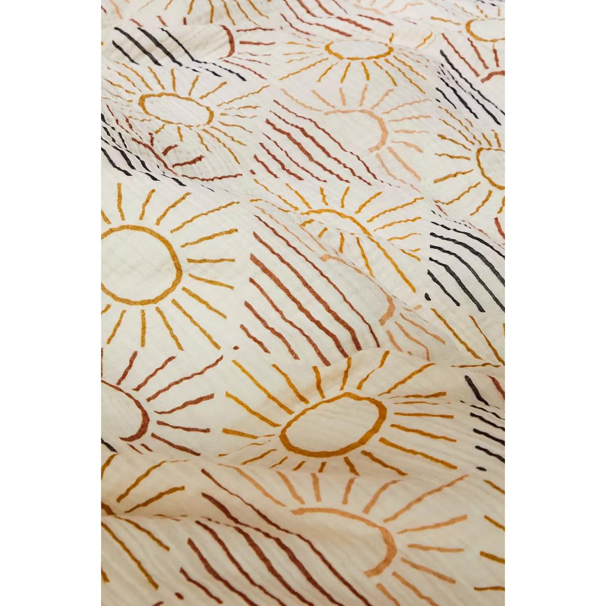 Geo Sun Cosy Crinkle Duvet Set - Neutral Double at Urban Outfitters – image 4