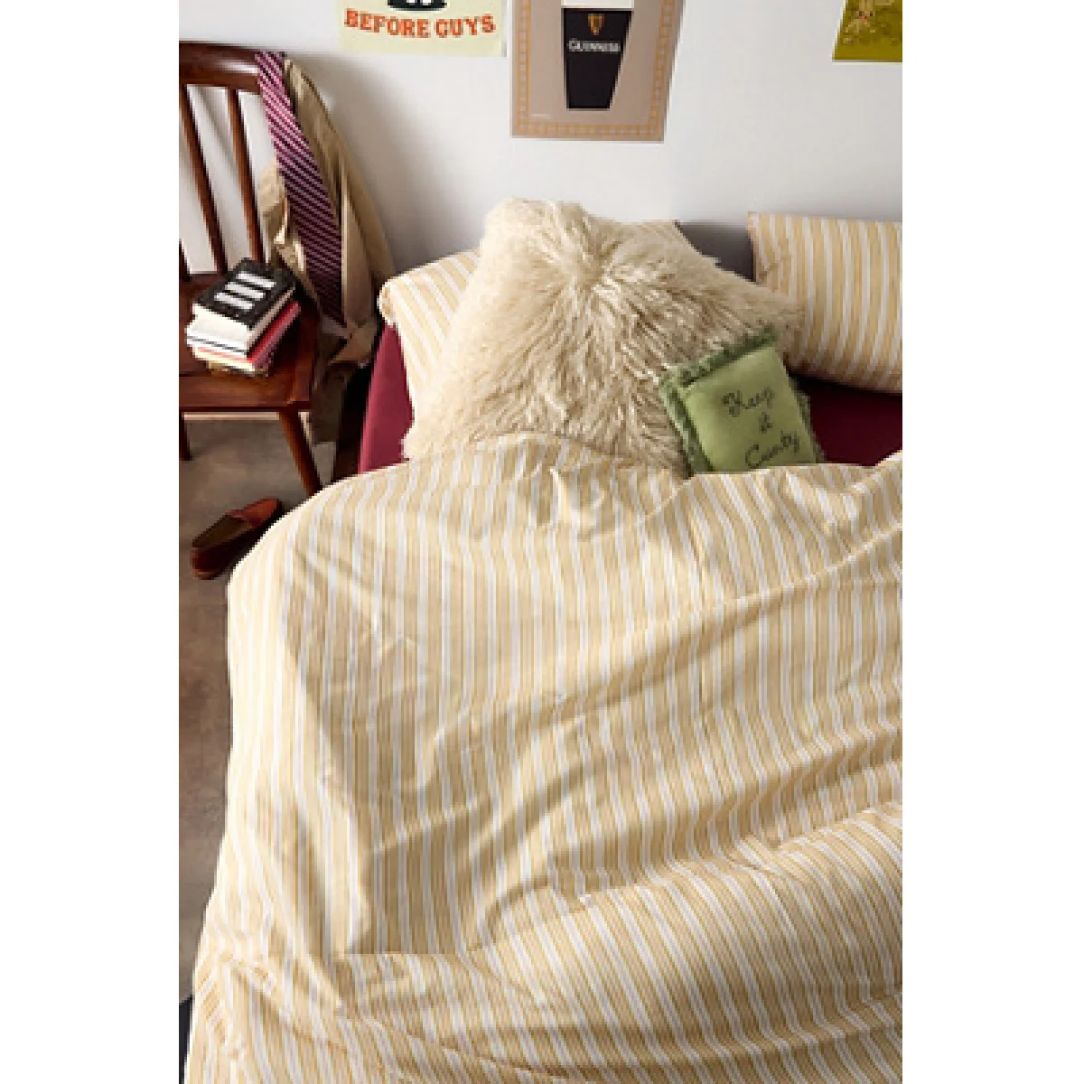 Pink Shirt Stripe Duvet Set - Pink King at Urban Outfitters – image 4