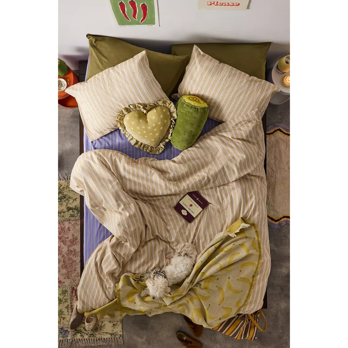 Ochre Shirt Stripe Duvet Set - Yellow Single at Urban Outfitters – image 3