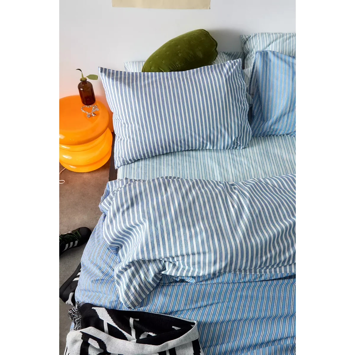 Blue Shirt Stripe Duvet Set - Blue King at Urban Outfitters – image 5