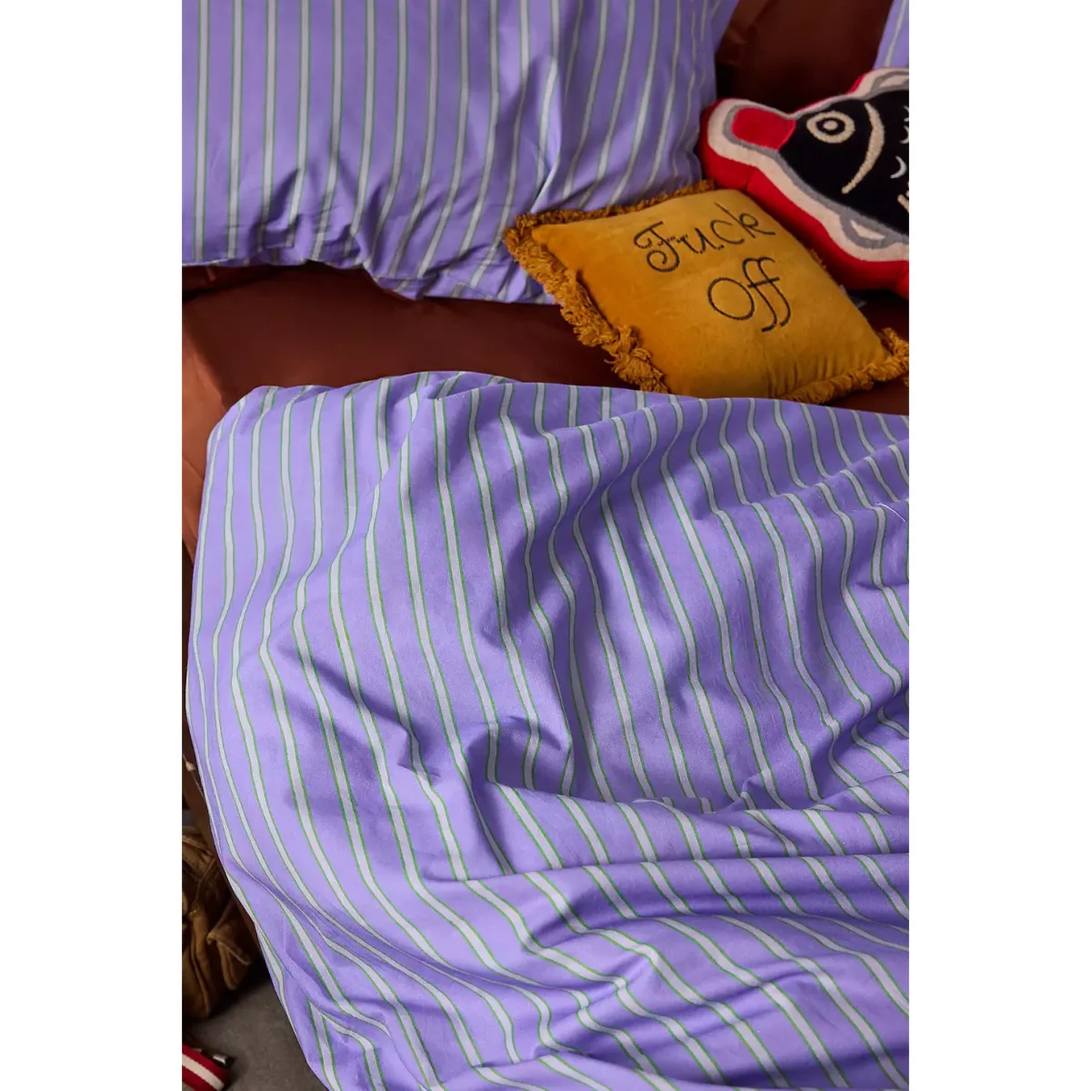Purple Shirt Stripe Duvet Set - Purple King at Urban Outfitters – image 5