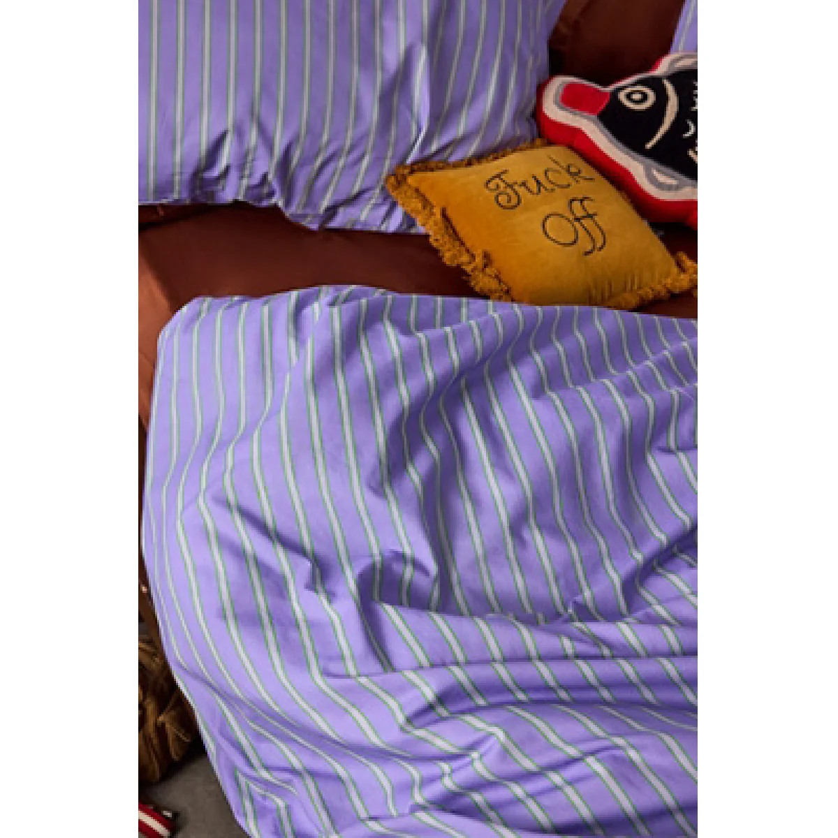Purple Shirt Stripe Duvet Set - Purple King at Urban Outfitters – image 9