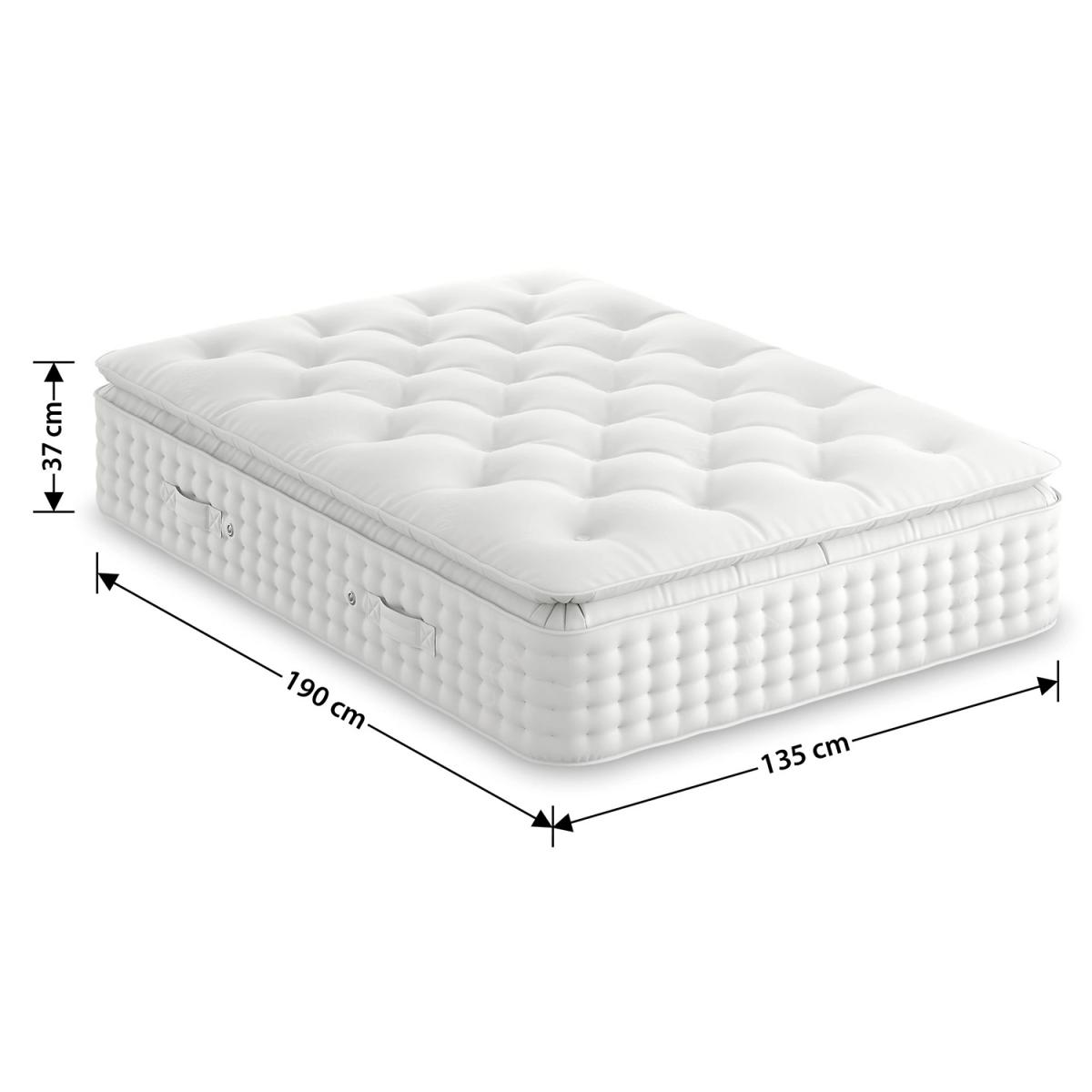 Pillowtop Cashmere & Merino 2250 Pocket Spring Medium Mattress - 6FT - White, White – image 6