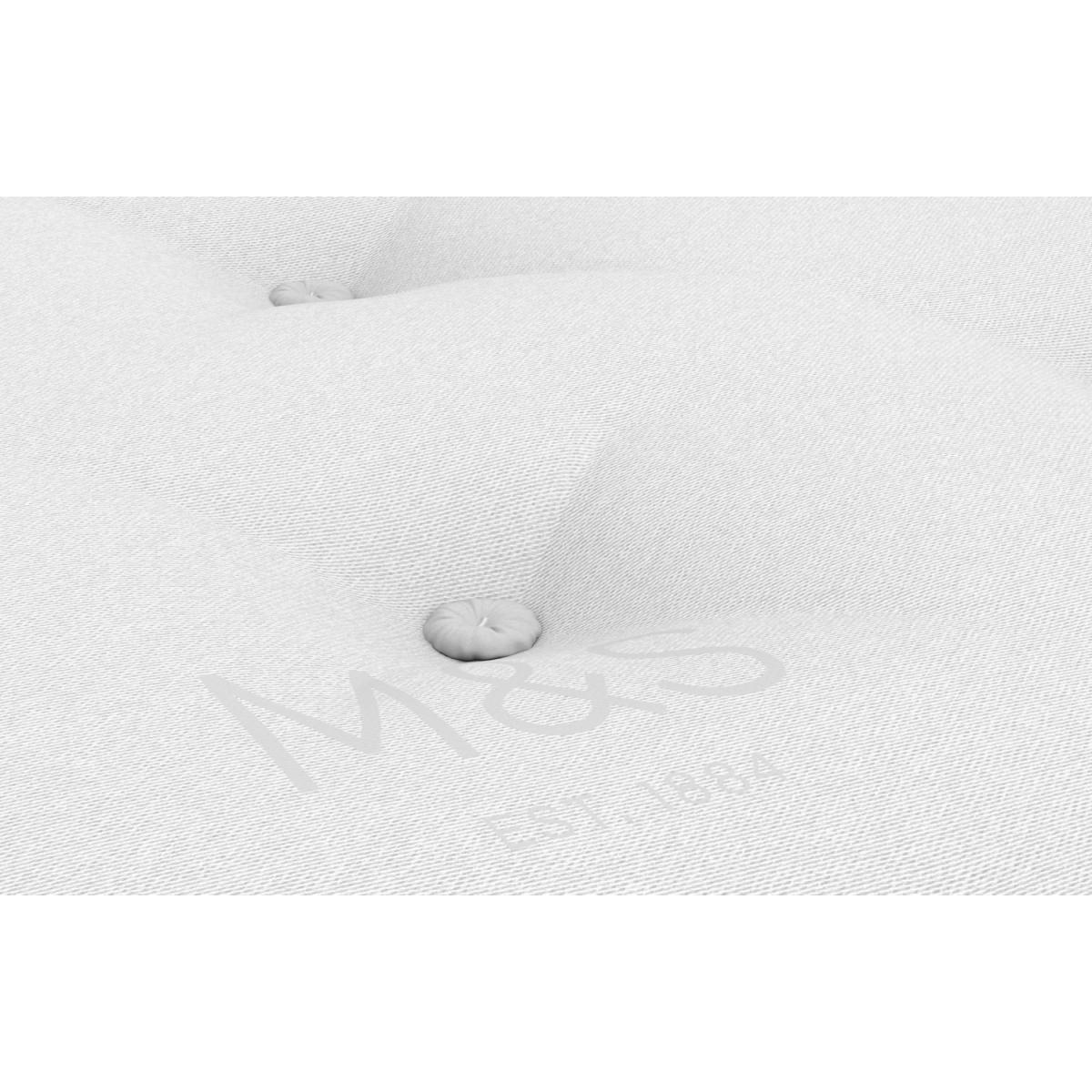 M&S 2500 Pocket Spring Medium Luxury British Wool Mattress - 4FT6 - White, White – image 2