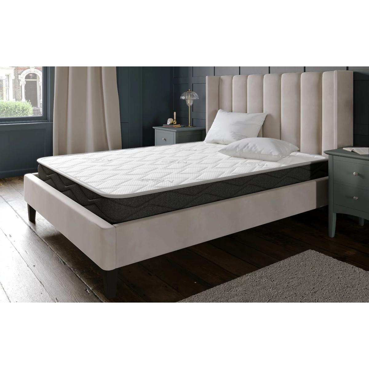 1050 Medium Memory Foam Hybrid Mattress - 4FT6 - White, White – image 2