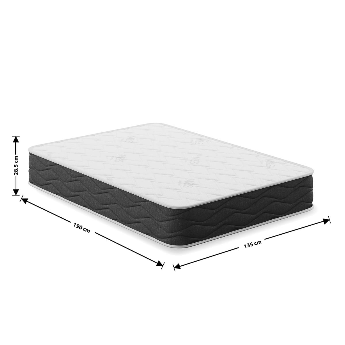 1050 Medium Memory Foam Hybrid Mattress - 4FT6 - White, White – image 5