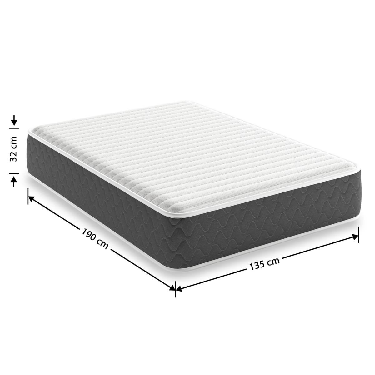 Memory Foam Hybrid 1500 Mattress - 6FT - White, White – image 5