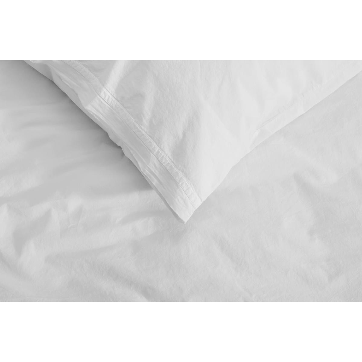 Zana Organic Cotton Stonewashed Duvet Cover + 2 Pillowcases, Super King, White  – image 6