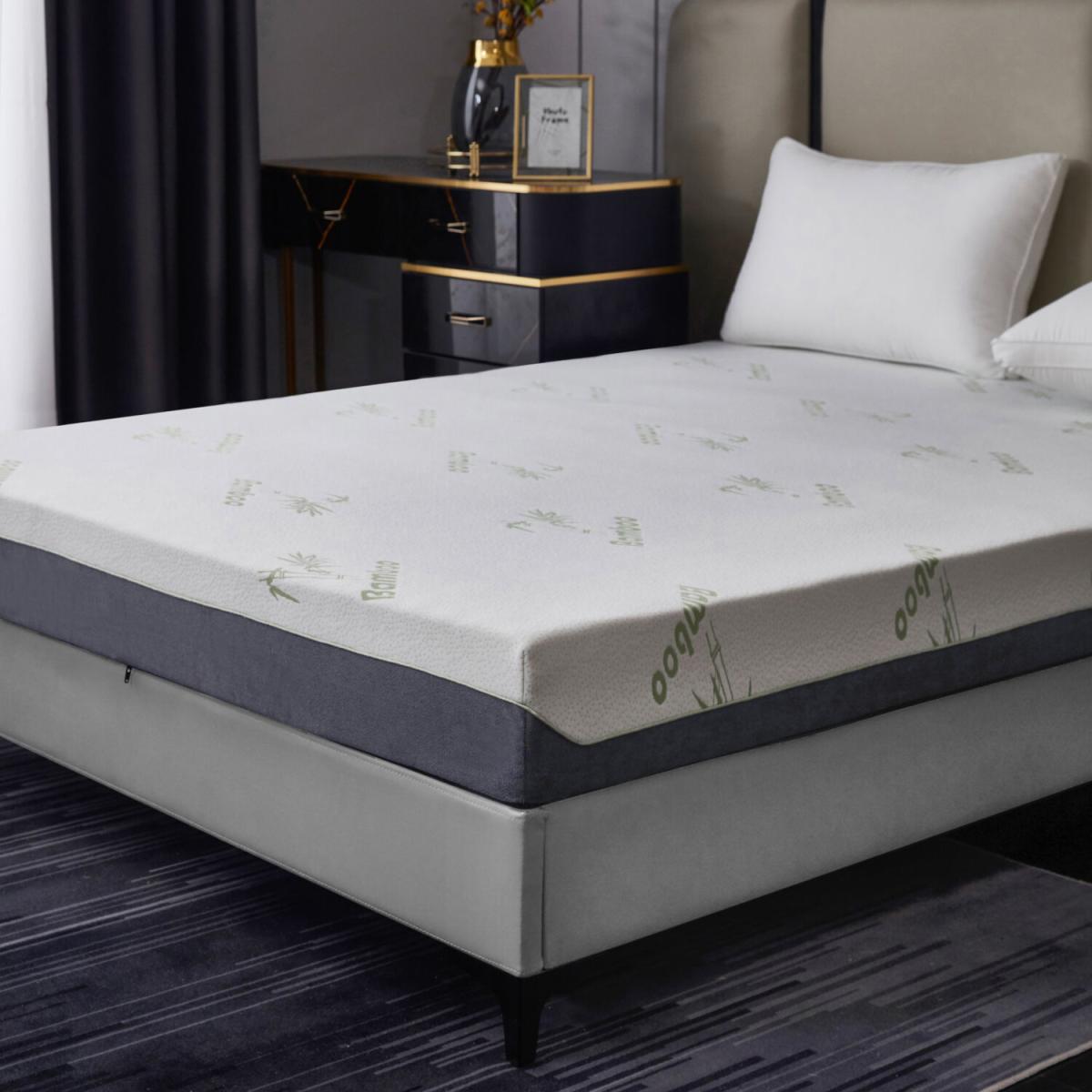 18cm Bamboo Memory Foam Mattress - White / Superking – image 3