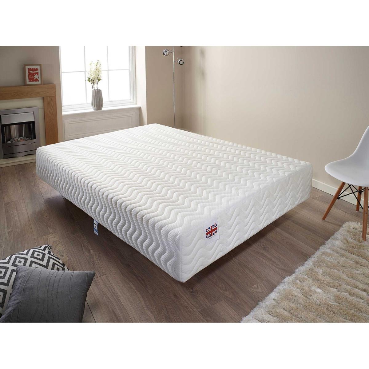 Aspire Pure Relief Memory Foam Mattress, Size Superking - White border and white top panel – image 2