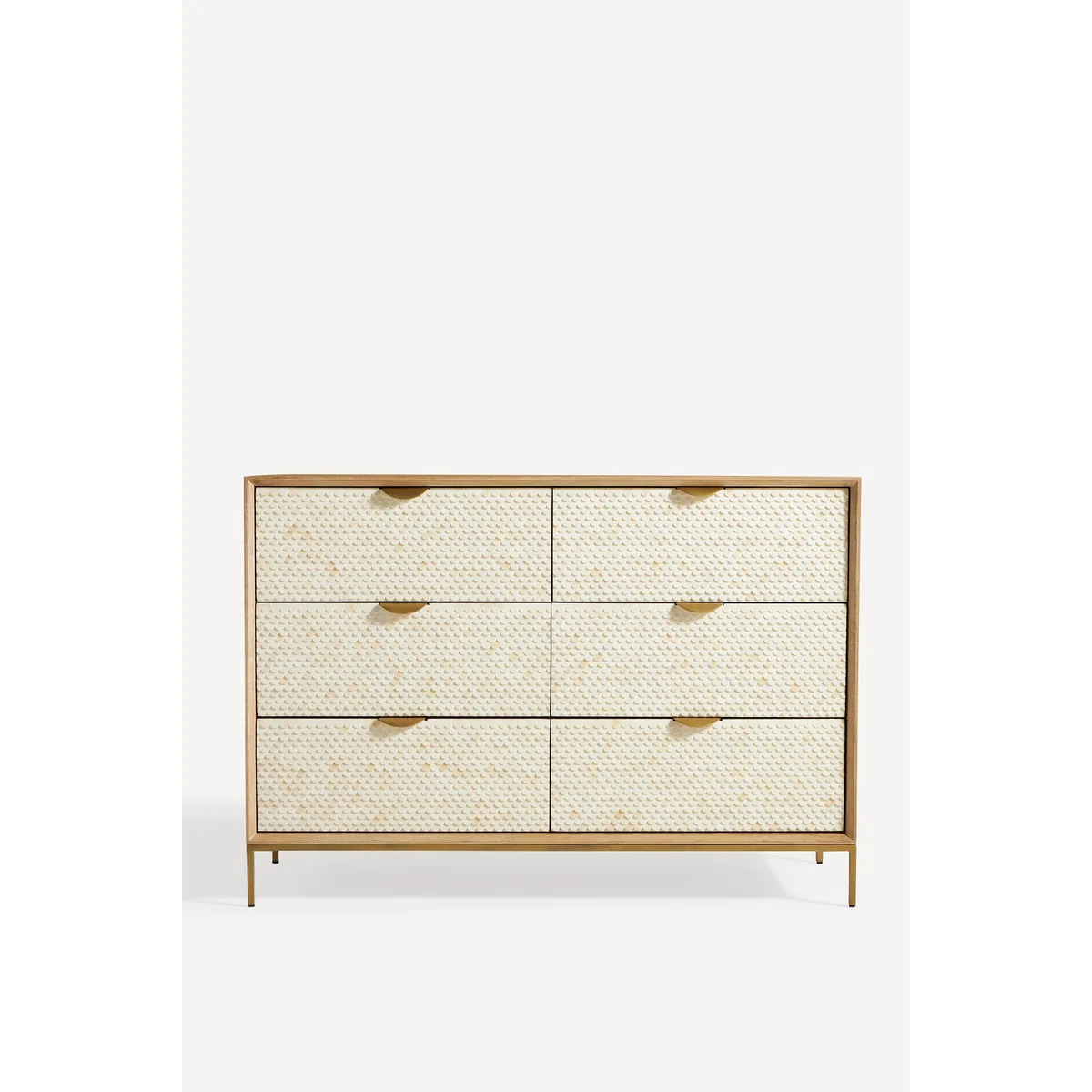 Pisces Oak Wood Six-Drawer Dresser – image 3