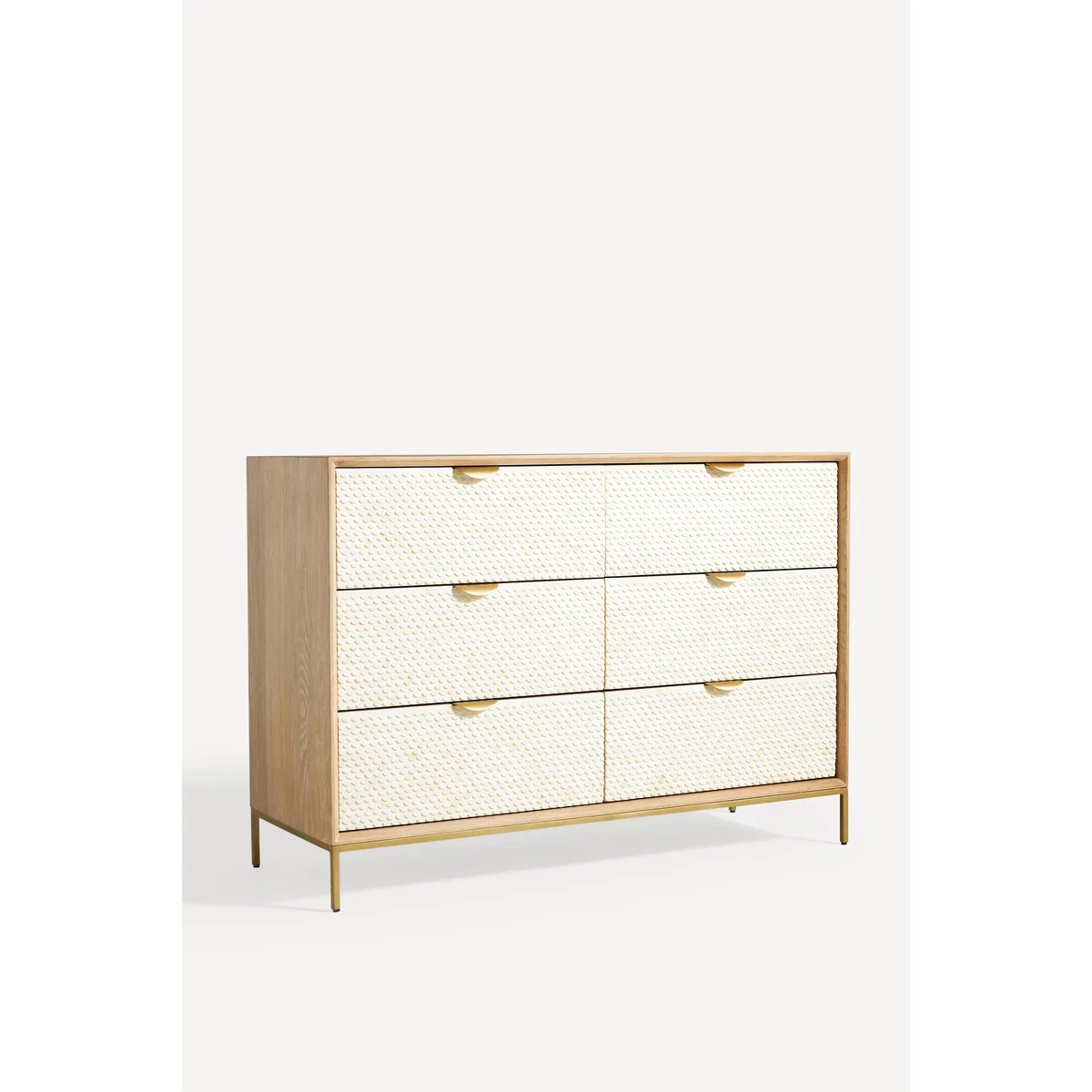 Pisces Oak Wood Six-Drawer Dresser – image 4