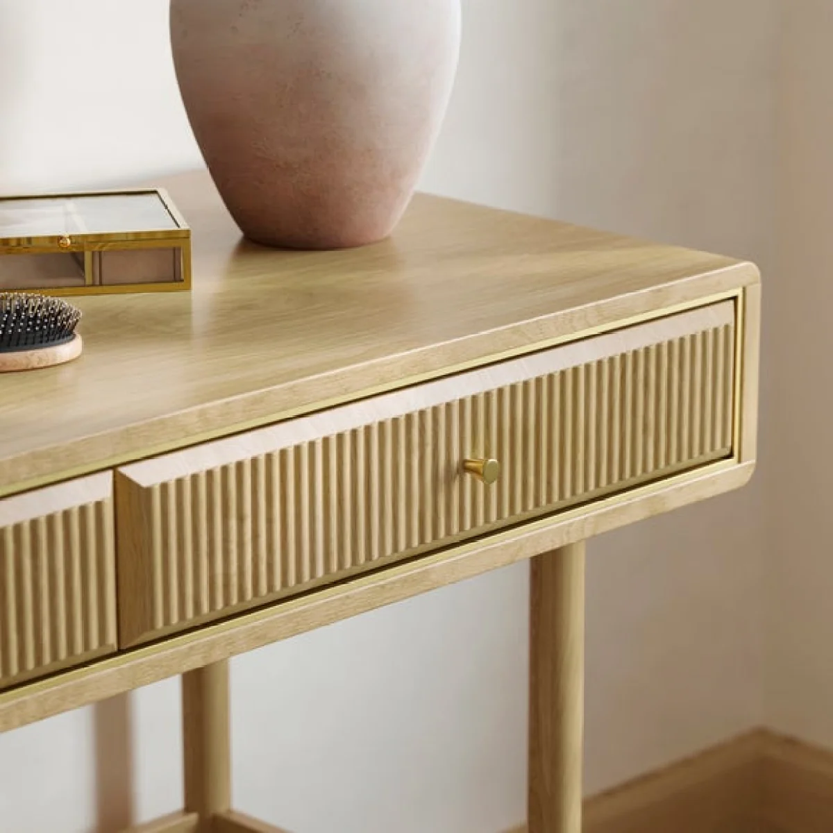 Daphne 2 Drawer Dressing Table, Oak Effect – image 3