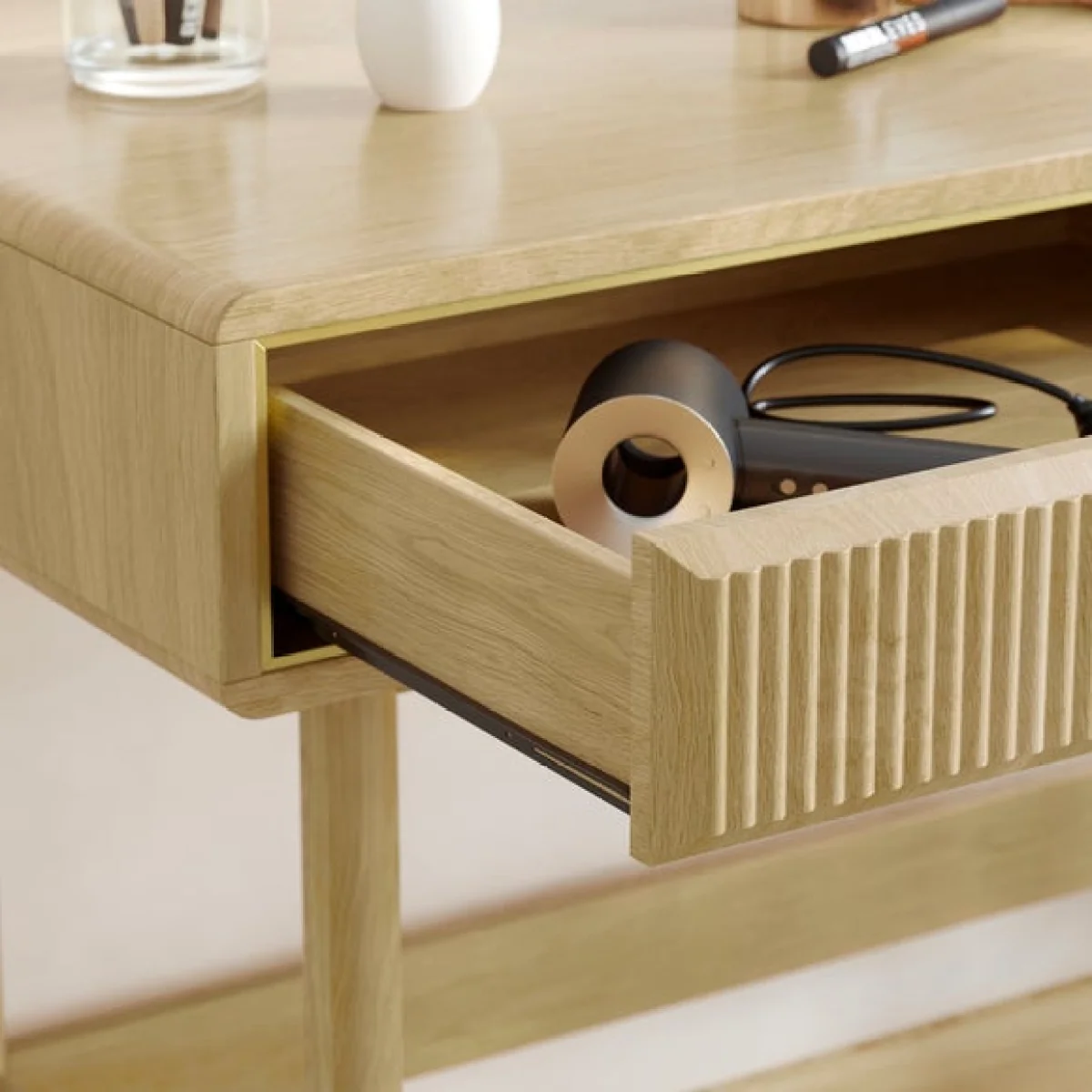 Daphne 2 Drawer Dressing Table, Oak Effect – image 4