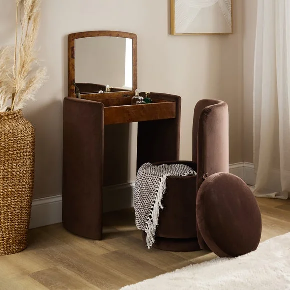 Frankie Compact Dressing Table Set with Mirror and Stool – image 2