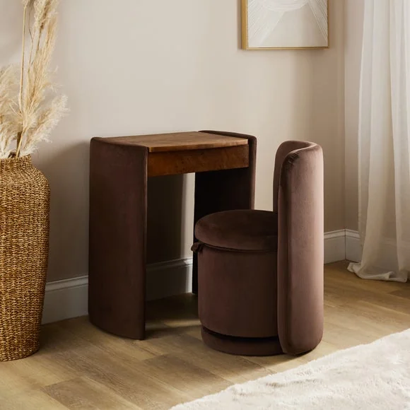Frankie Compact Dressing Table Set with Mirror and Stool – image 3