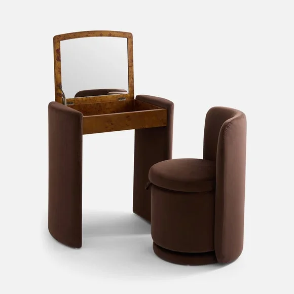 Frankie Compact Dressing Table Set with Mirror and Stool – image 9