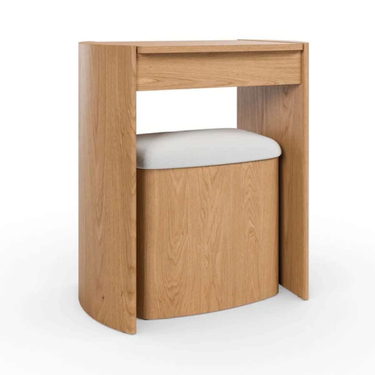 Stevie Compact Dressing Table Set with Mirror and Stool – image 8