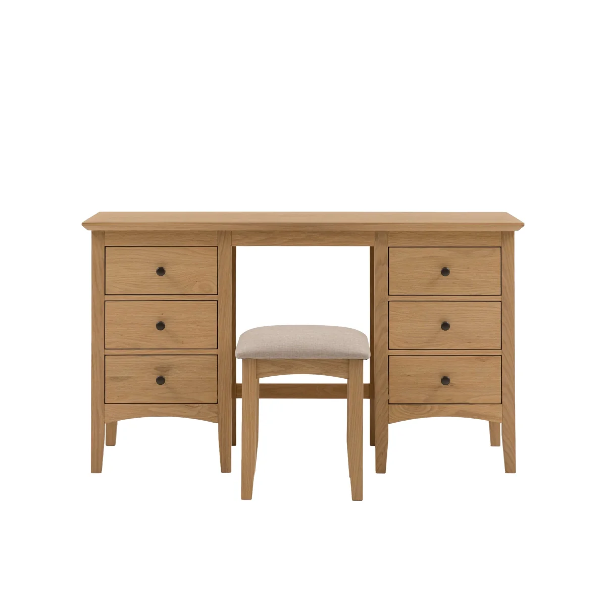 Gallery Direct Rye 6 Drawer Dressing Table & Stool Natural – image 2