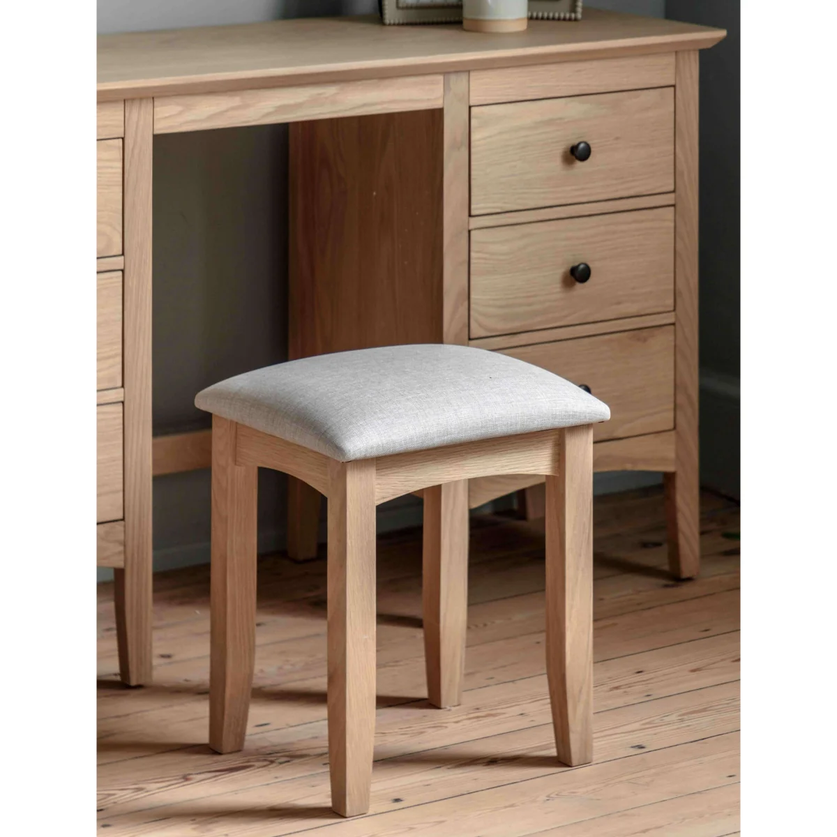 Gallery Direct Rye 6 Drawer Dressing Table & Stool Natural – image 3