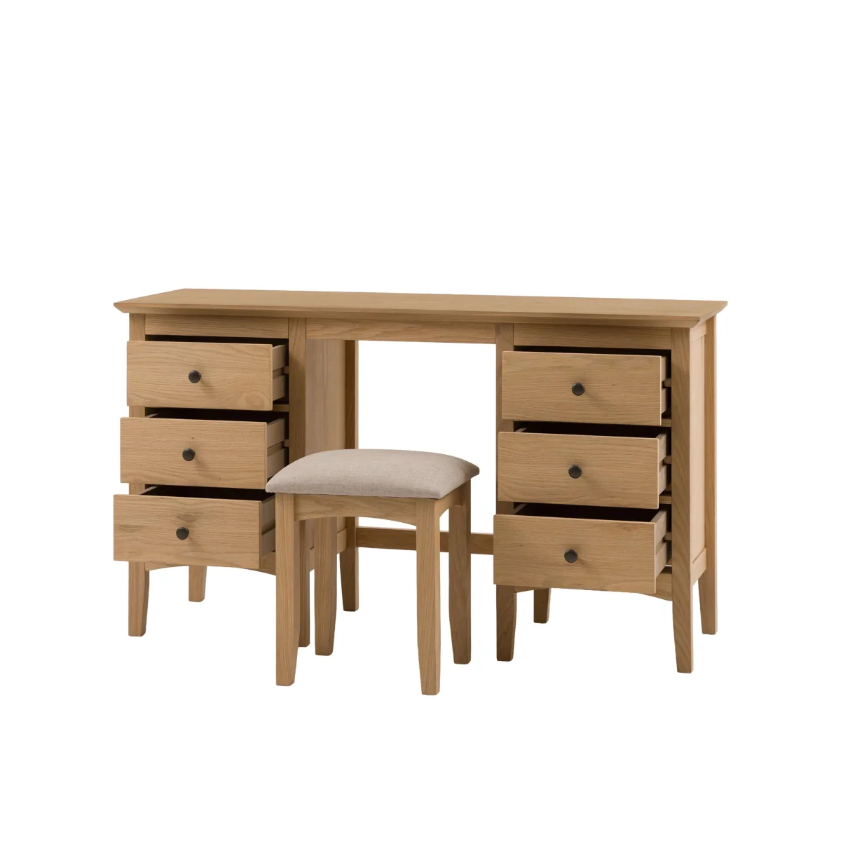 Gallery Direct Rye 6 Drawer Dressing Table & Stool Natural – image 6