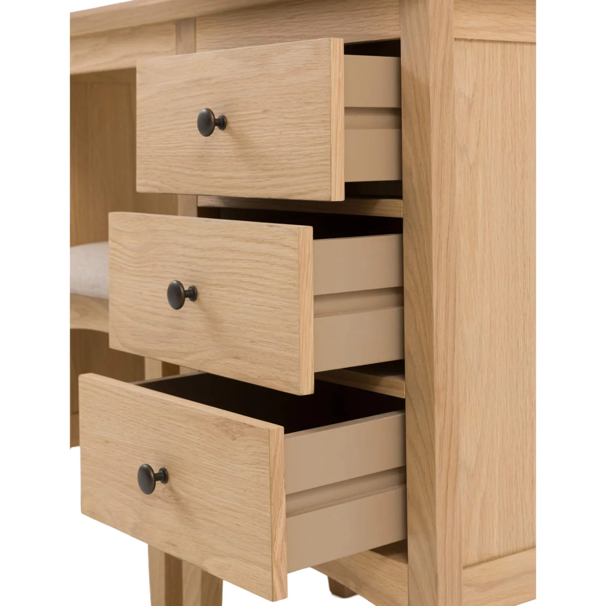 Gallery Direct Rye 6 Drawer Dressing Table & Stool Natural – image 10