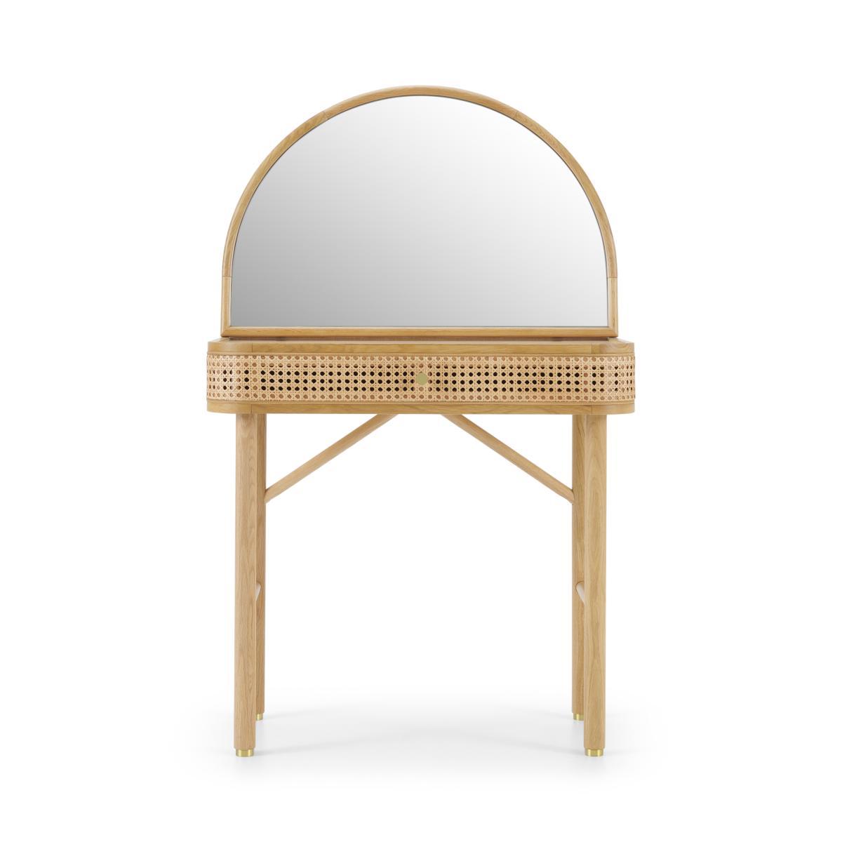 Ankhara Dressing Table, Rattan & Oak – image 2