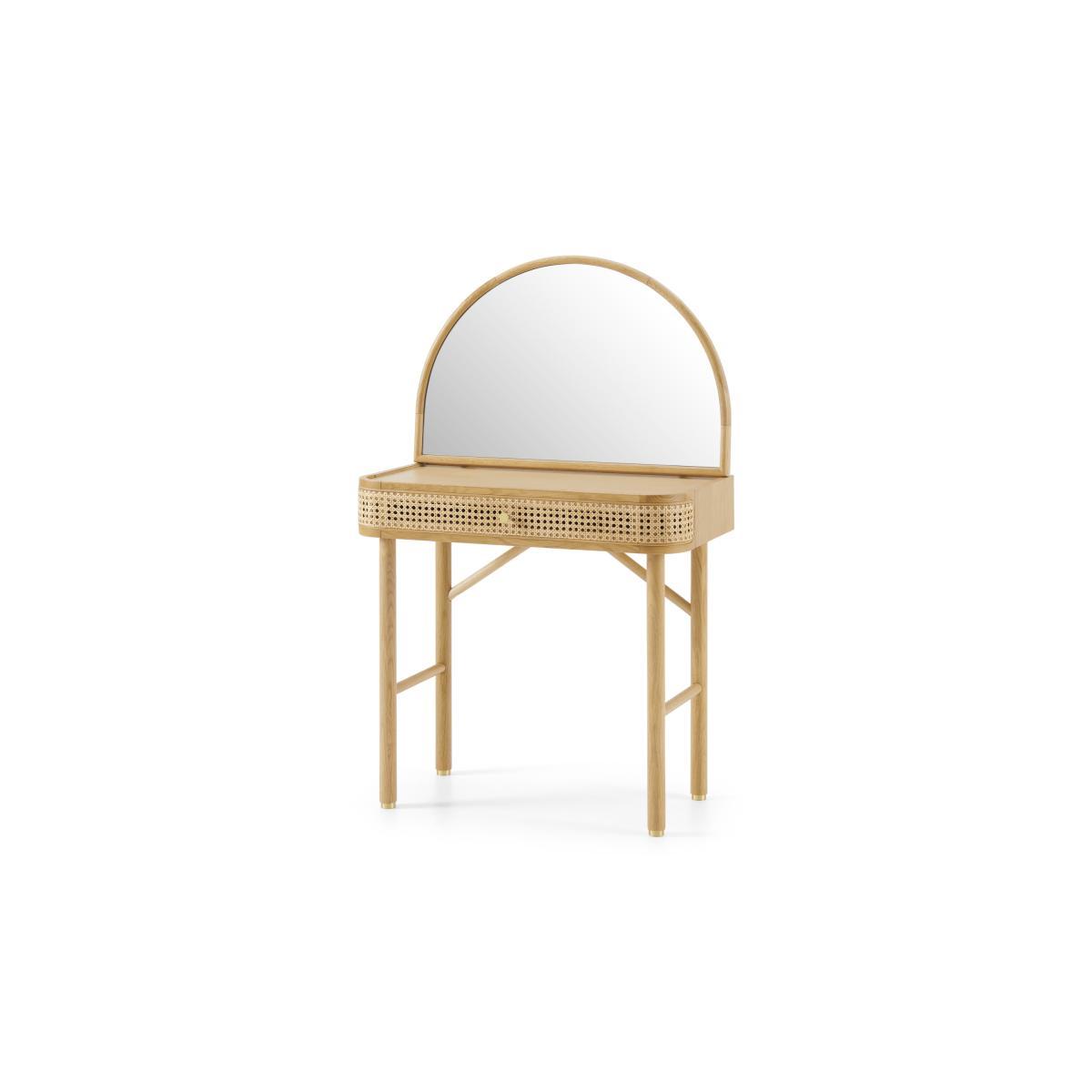 Ankhara Dressing Table, Rattan & Oak – image 3