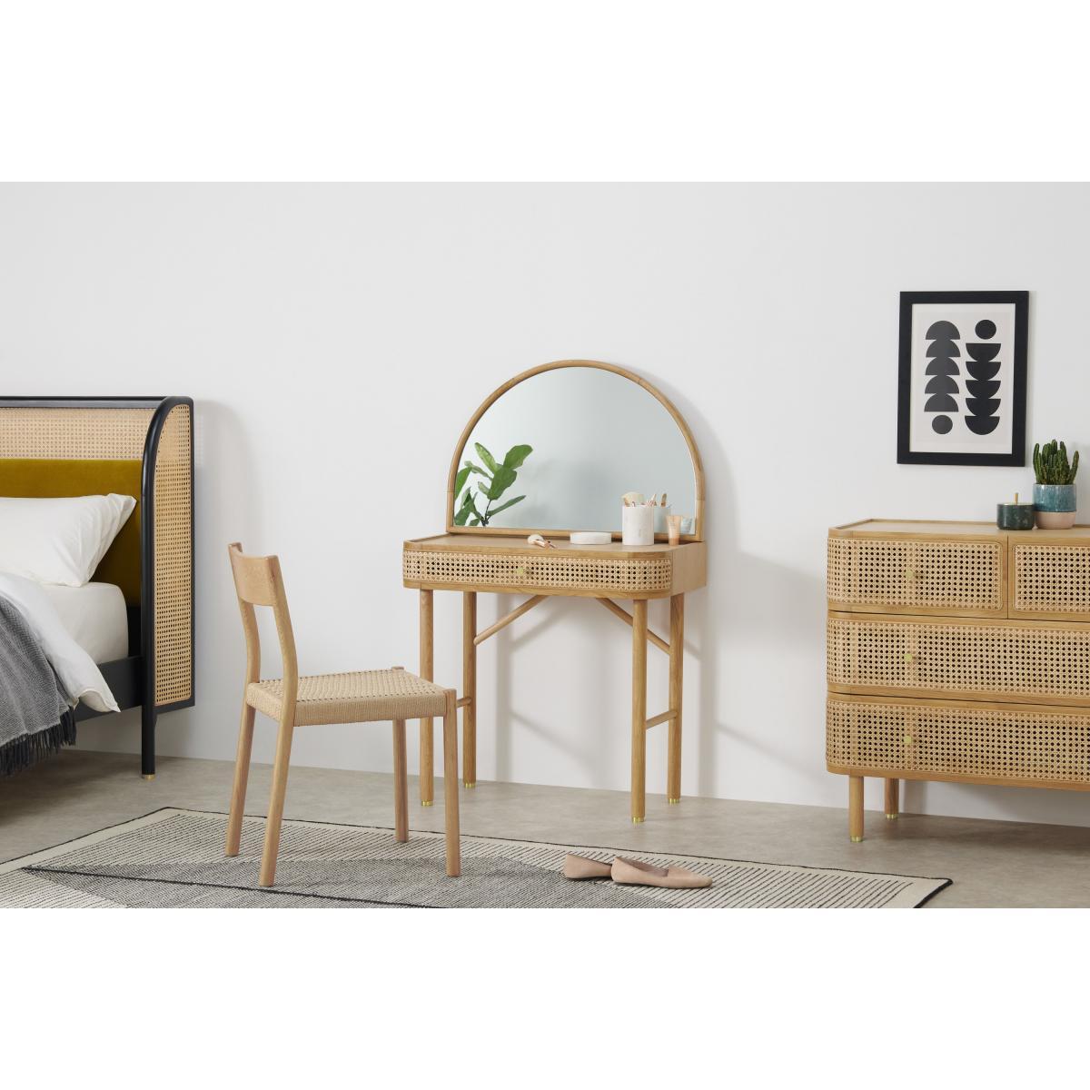 Ankhara Dressing Table, Rattan & Oak – image 4