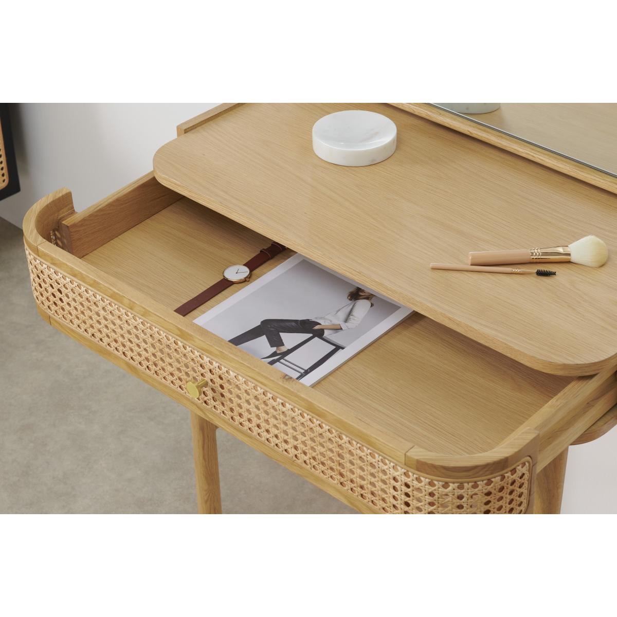 Ankhara Dressing Table, Rattan & Oak – image 5