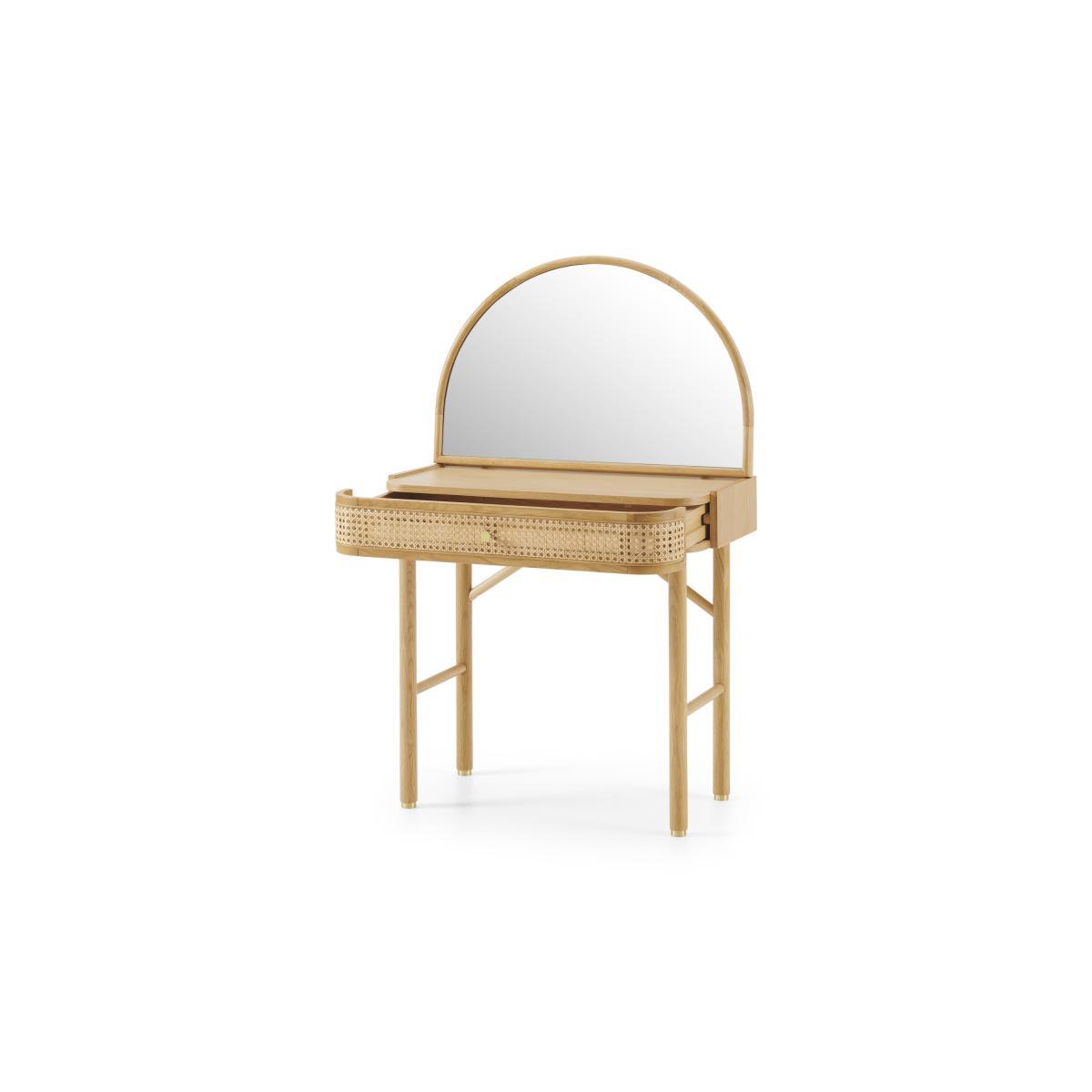 Ankhara Dressing Table, Rattan & Oak – image 6