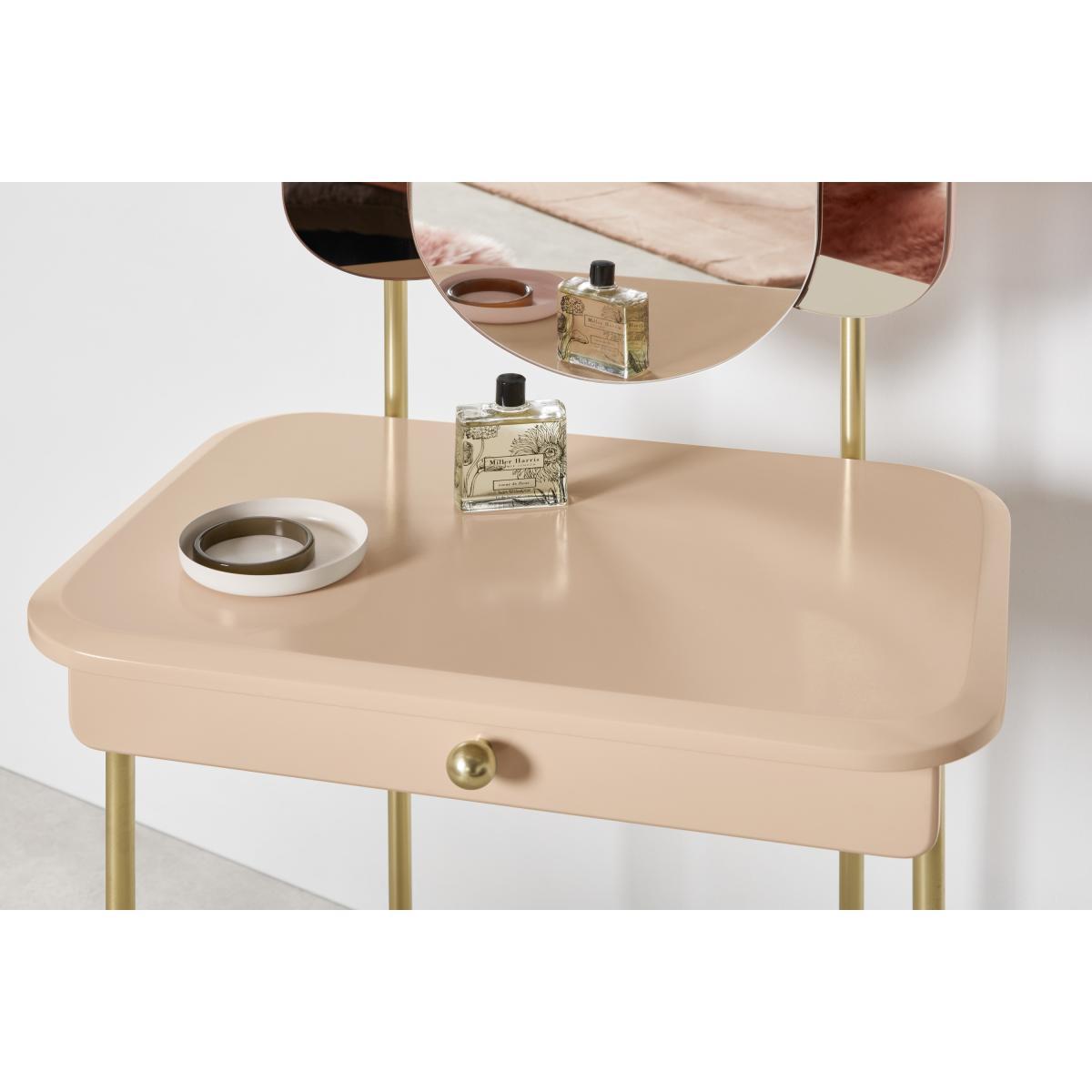 Maddie Dressing Table, Pink & Brass – image 3