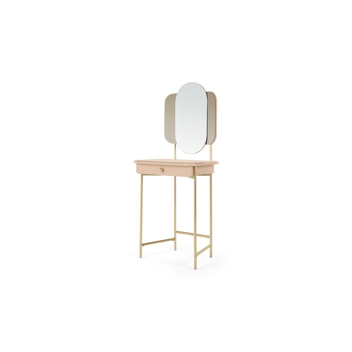 Maddie Dressing Table, Pink & Brass – image 6